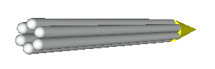 Closed umbrella projectile