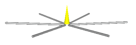 Open umbrella projectile